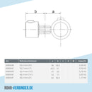 Gelenkstück einfach 42,4 mm | technische Zeichnung | Rohrverbinder | Schnelle Lieferung | Rohr-verbinder.de