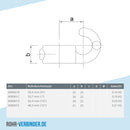 Stellring mit Haken 42,4 mm | technische Zeichnung | Rohrverbinder | Schnelle Lieferung | Rohr-verbinder.de