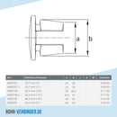 Stopfen Metall 33,7 mm | technische Zeichnung | Rohrverbinder | Schnelle Lieferung | Rohr-verbinder.de