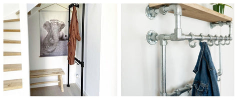 DIY: Garderobe aus Rohren nach Maß