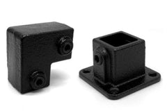 Rohrverbinder | Vierkant schwarzer Stahl