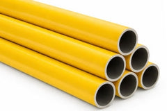 Gelbe Stahlrohre für Sicherheit und Sichtbarkeit