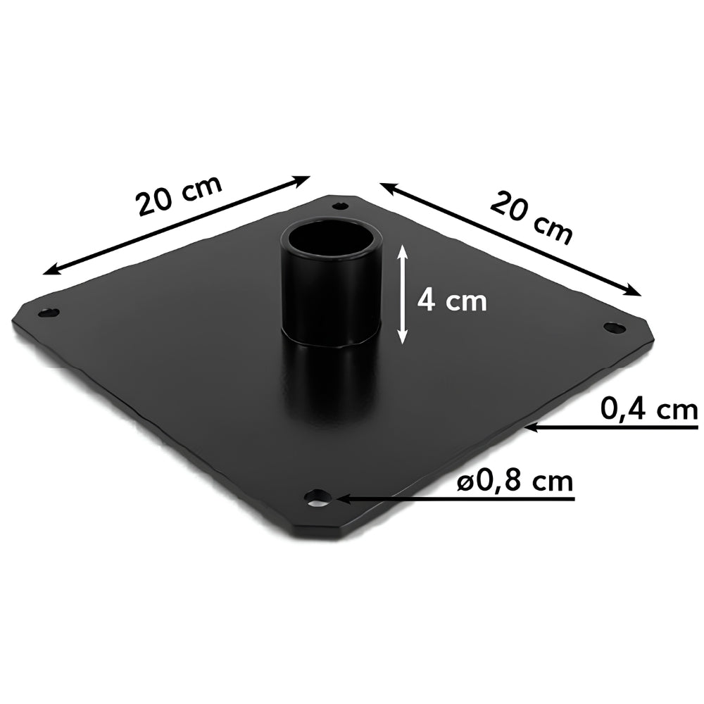 Schwarze Bannerrahmen Montageplatte für Trapezblech