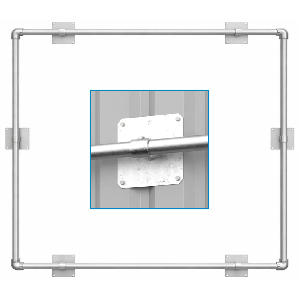 Bannerrahmen Montageplatte für Trapezblech und Sandwichpaneele
