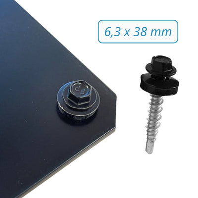 Schwarze Bannerrahmen Montageplatte für Trapezblech