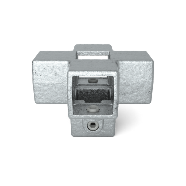 Kreuzstück für Stützrohr 40 mm quadratisch