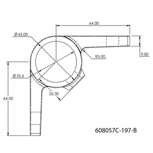 Ösenteil mit Doppellasche 90º 33,7 mm