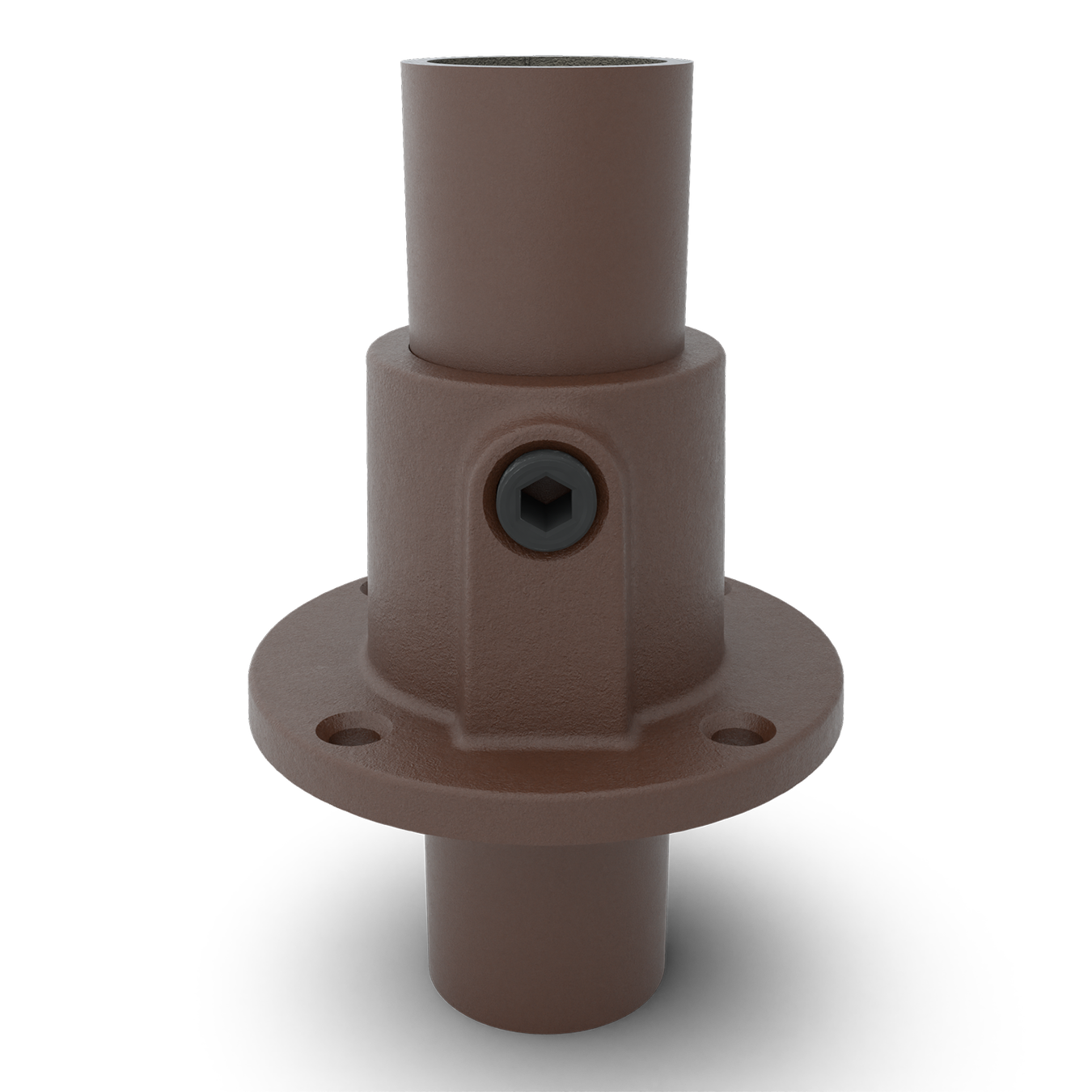 Fußplatte rund durchgehend vintage 33,7 mm