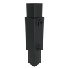Verlängerungsstück schwarz 40 mm quadratisch