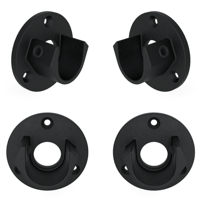 Rohrverbinder Stangenhalter schwarz (Set) 33,7 mm - Vorderansicht Rohrverbinder (Rohr-verbinder.de)