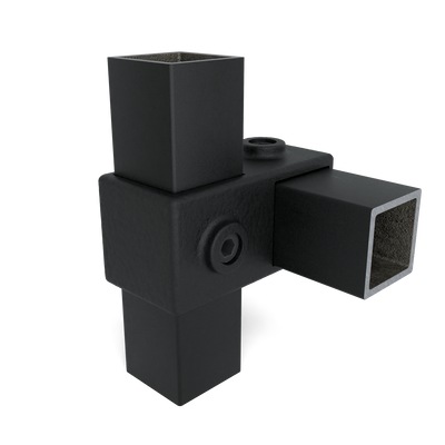 Kreuzstück 90º schwarz 40 mm quadratisch