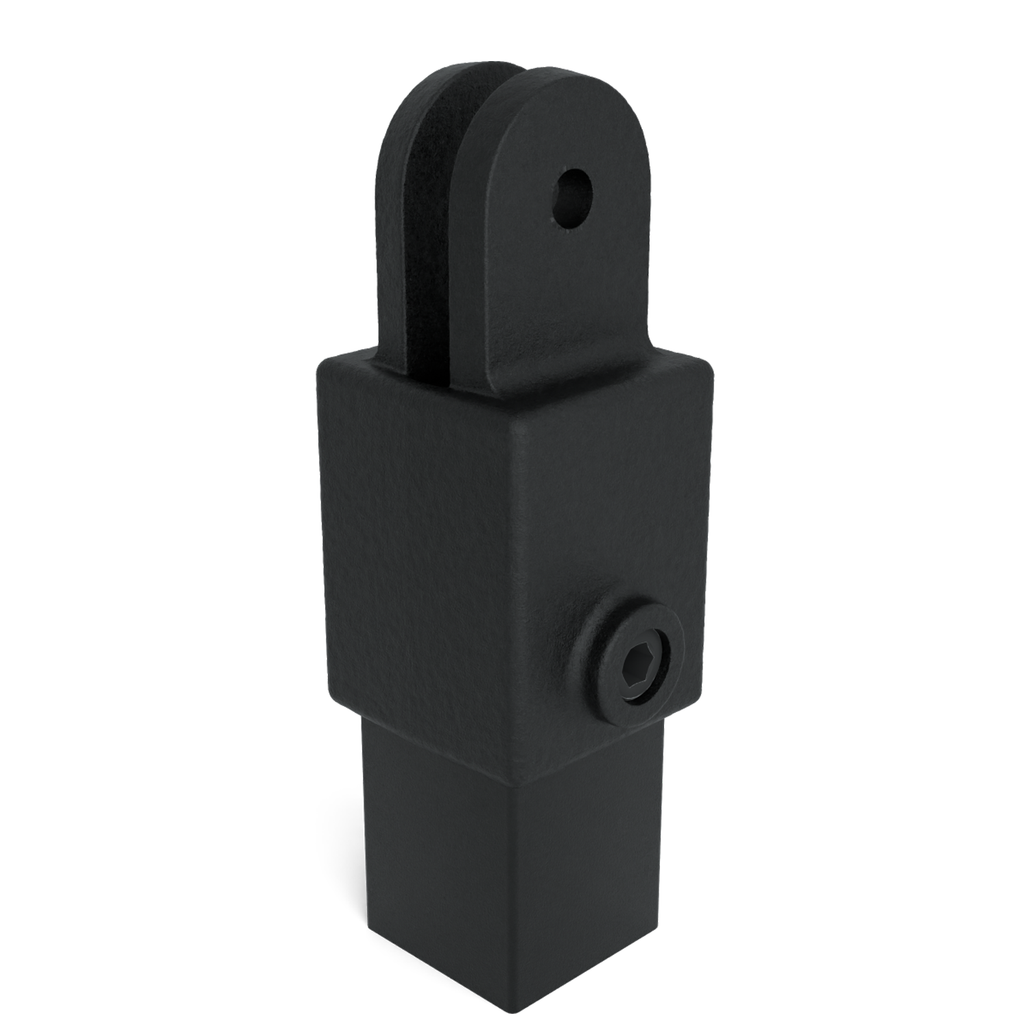 Gelenhalter schwarz 40 mm quadratisch