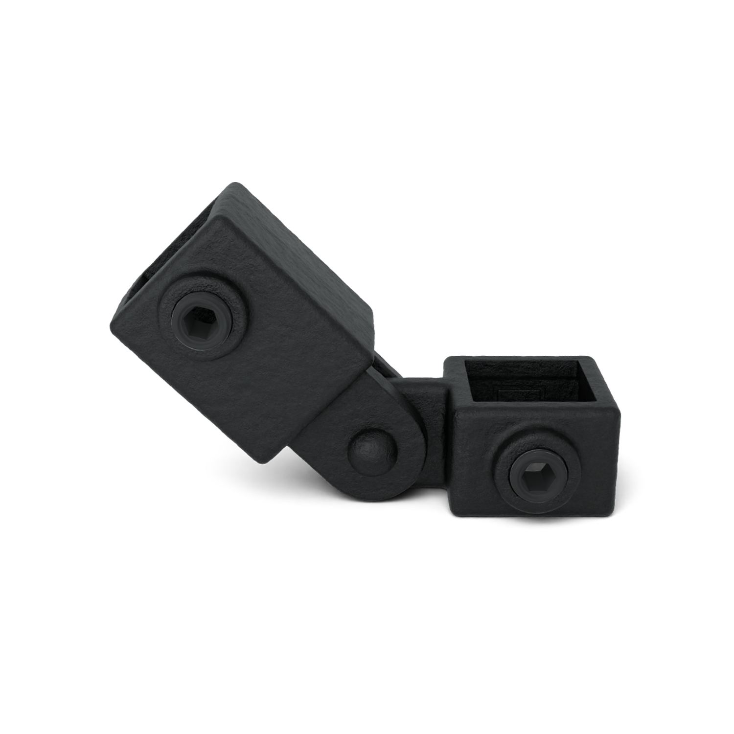 Gelenkstück einfach schwarz 25 mm quadratisch