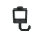 Kleiderhaken 40 schwarz 40 mm quadratisch
