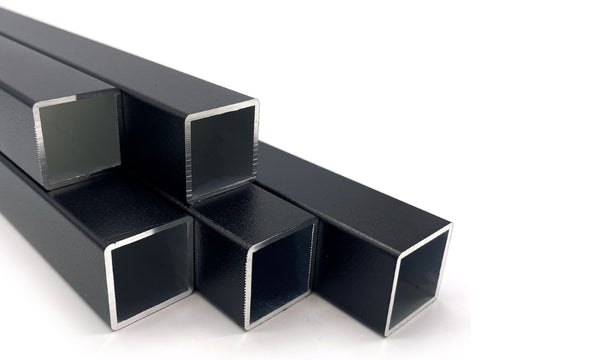 Aluminiumrohr Vierkant schwarz 40 mm