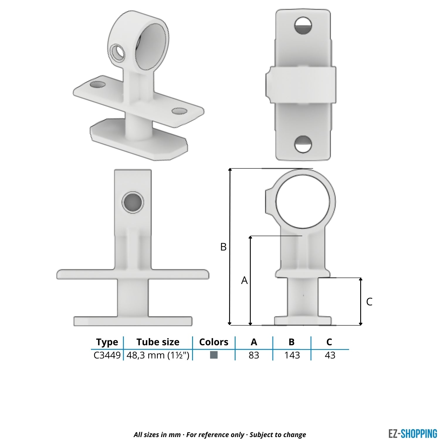 Containerklemme Oberseite (C3449) 48,3 mm