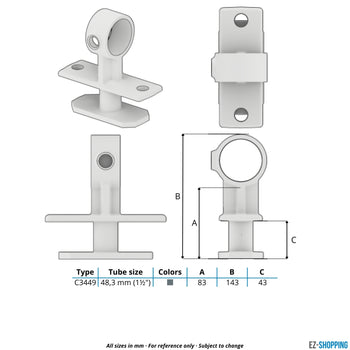 Containerklemme Oberseite 48,3 mm