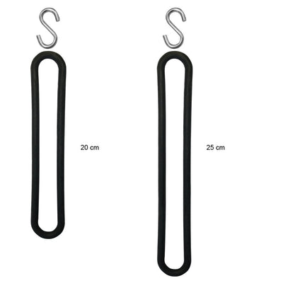 Gummispanner mit S-Haken (25 Stück)
