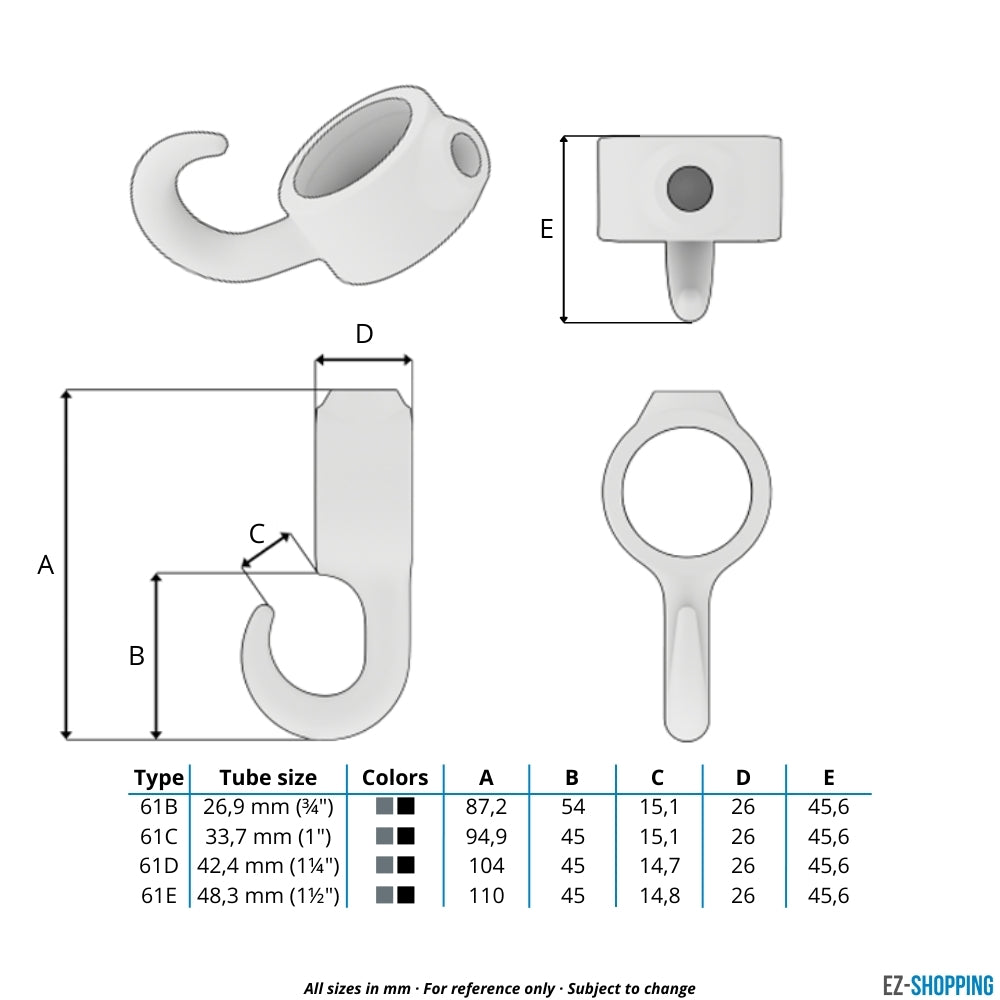Stellring mit Haken 48,3 mm