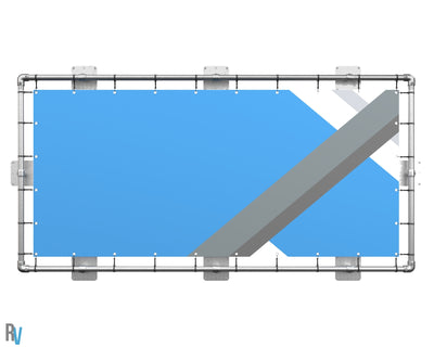 Bannerrahmen Wandmontage Silber