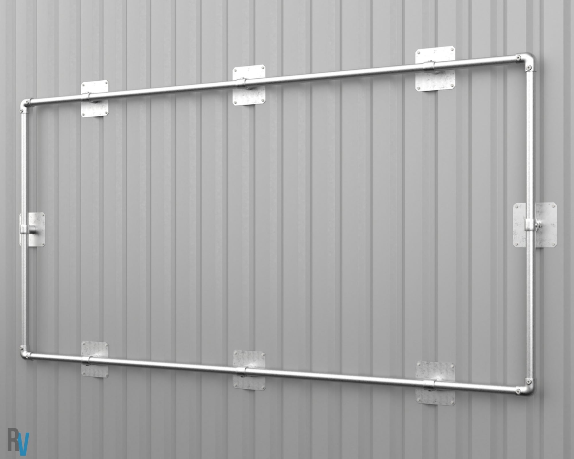 Bannerrahmen Wandmontage Silber