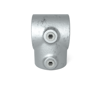 Rohrverbinder T-Stück kurz 42,4 mm - Vorderansicht Rohrverbinder (Rohr-verbinder.de)