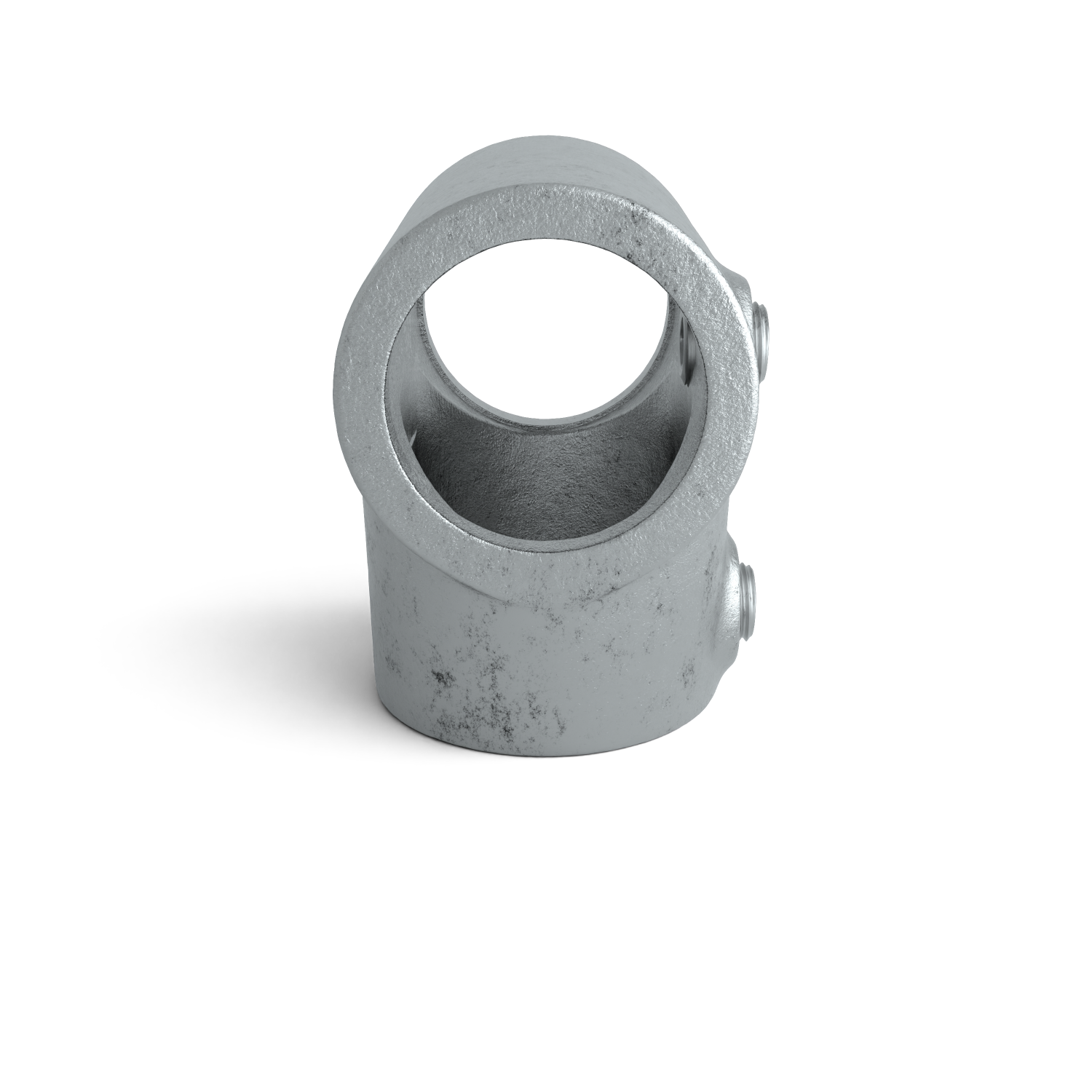 Rohrverbinder T-Stück kurz ±11º 33,7 mm - Seitenansicht Rohrverbinder (Rohr-verbinder.de)