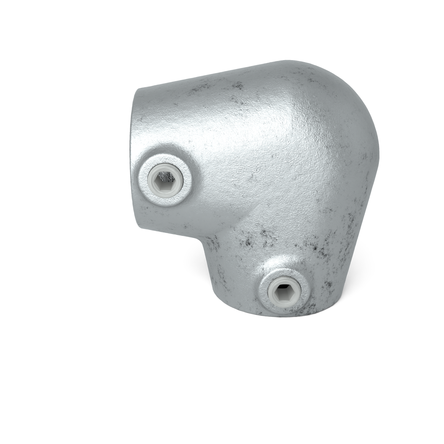 Rohrverbinder Bogen 90º ±11º 48,3 mm - Vorderansicht Rohrverbinder (Rohr-verbinder.de)