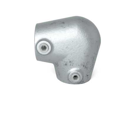 Rohrverbinder Bogen 90º ±11º 42,4 mm - Vorderansicht Rohrverbinder (Rohr-verbinder.de)