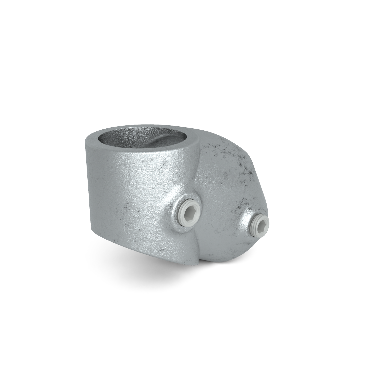 Rohrverbinder T-Stück kurz verstellbar 42,4 mm - Schrägansicht Rohrverbinder (Rohr-verbinder.de)
