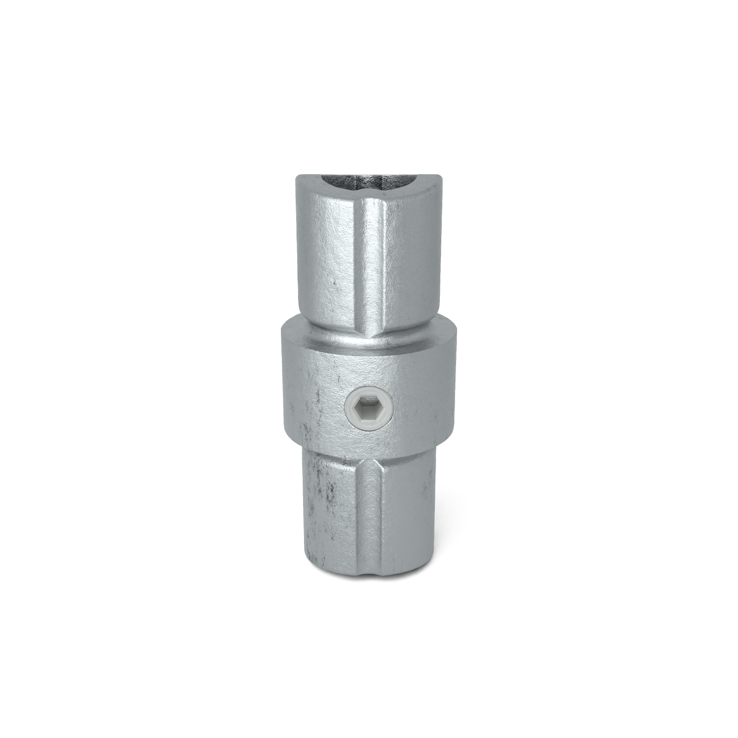 Rohrverbinder Verbindungsstück innen 48,3 mm - Vorderansicht Rohrverbinder (Rohr-verbinder.de)
