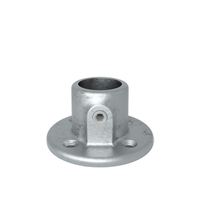 Rohrverbinder Fußplatte rund 21,3 mm - Vorderansicht Rohrverbinder (Rohr-verbinder.de)