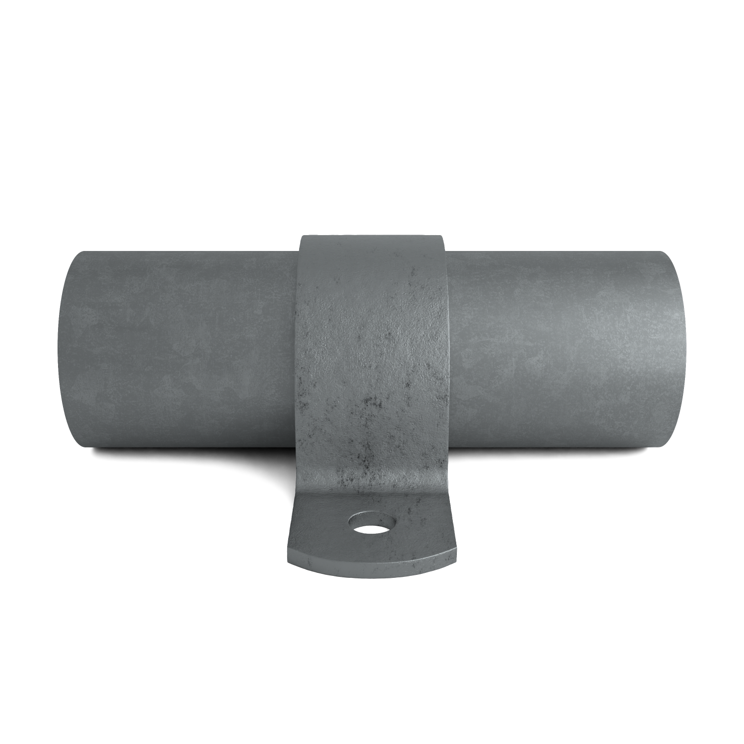 Rohrverbinder Rohrschelle 26,9 mm - Seitenansicht mit Rohren (Rohr-verbinder.de)