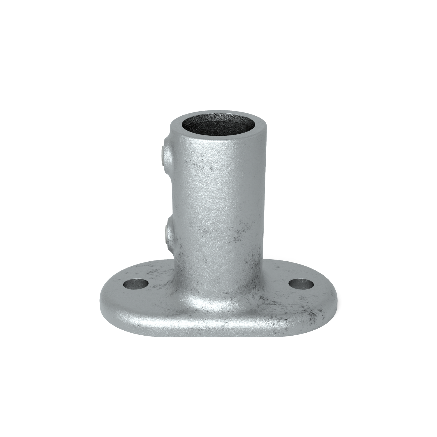 Rohrverbinder Fußplatte oval ±11º 42,4 mm - Seitenansicht Rohrverbinder (Rohr-verbinder.de)
