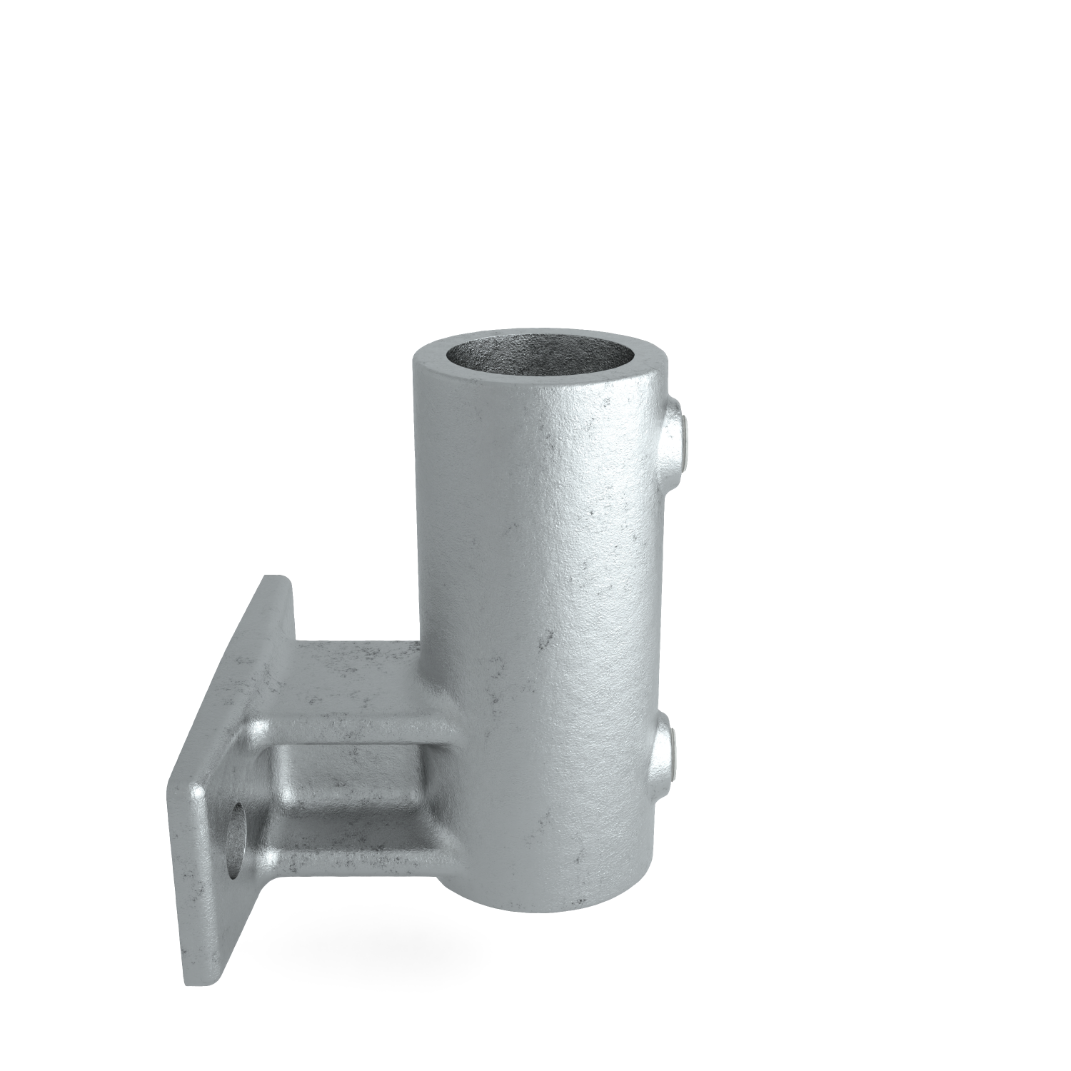 Rohrverbinder Wandhalter horizontal 33,7 mm - Seitenansicht Rohrverbinder (Rohr-verbinder.de)