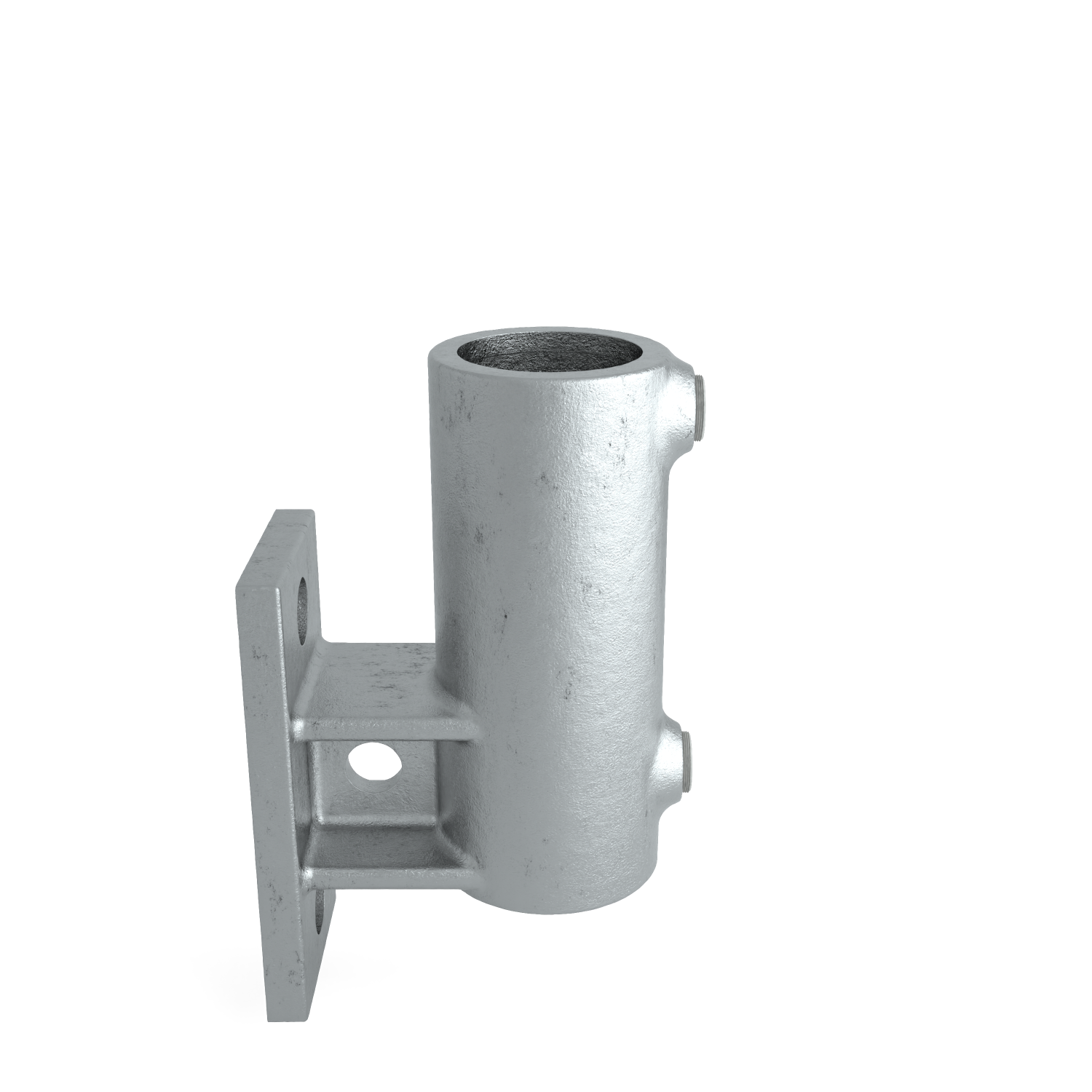 Rohrverbinder Wandhalter vertikal 33,7 mm - Seitenansicht Rohrverbinder (Rohr-verbinder.de)