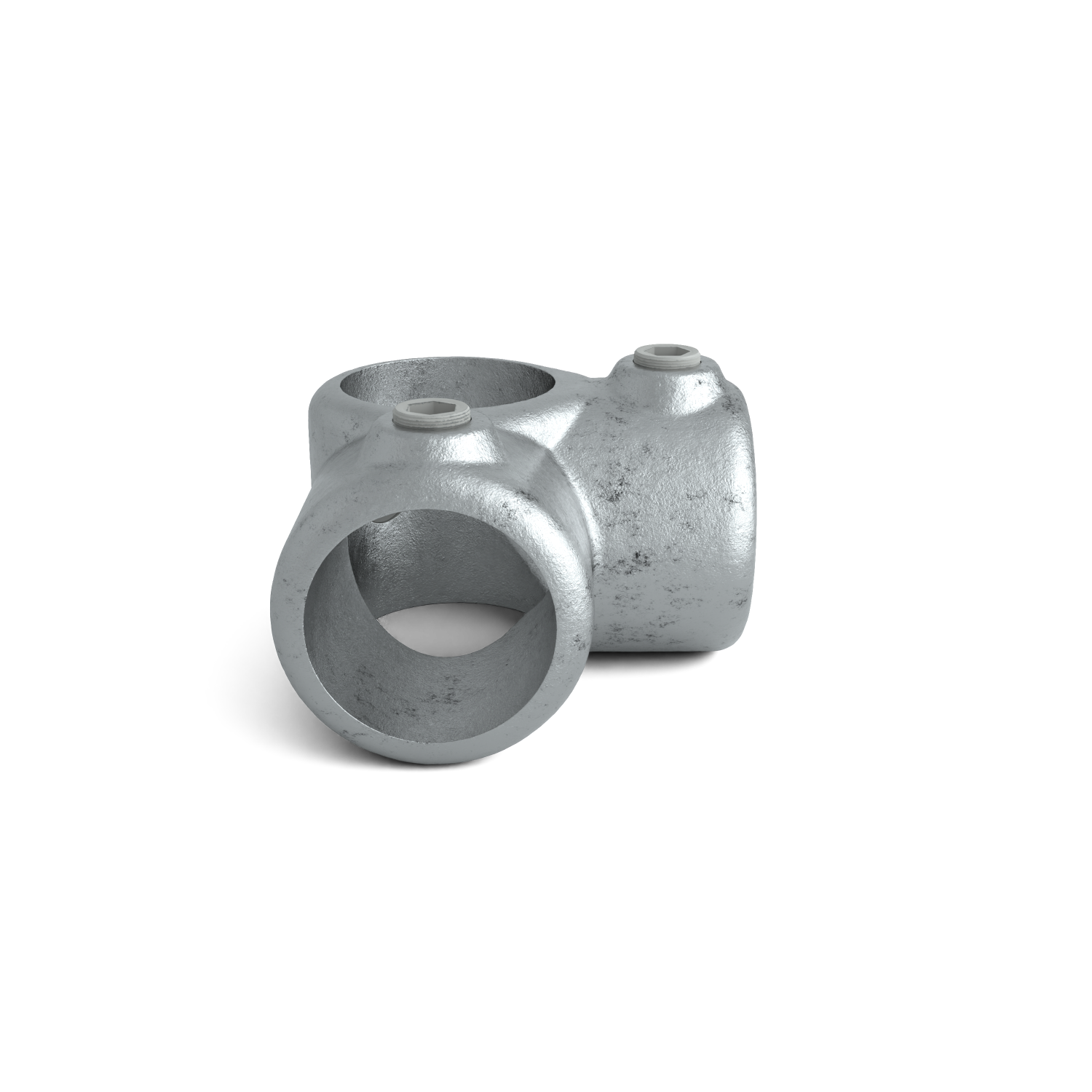 Rohrverbinder Eckstück 90º 26,9 mm - Seitenansicht Rohrverbinder (Rohr-verbinder.de)