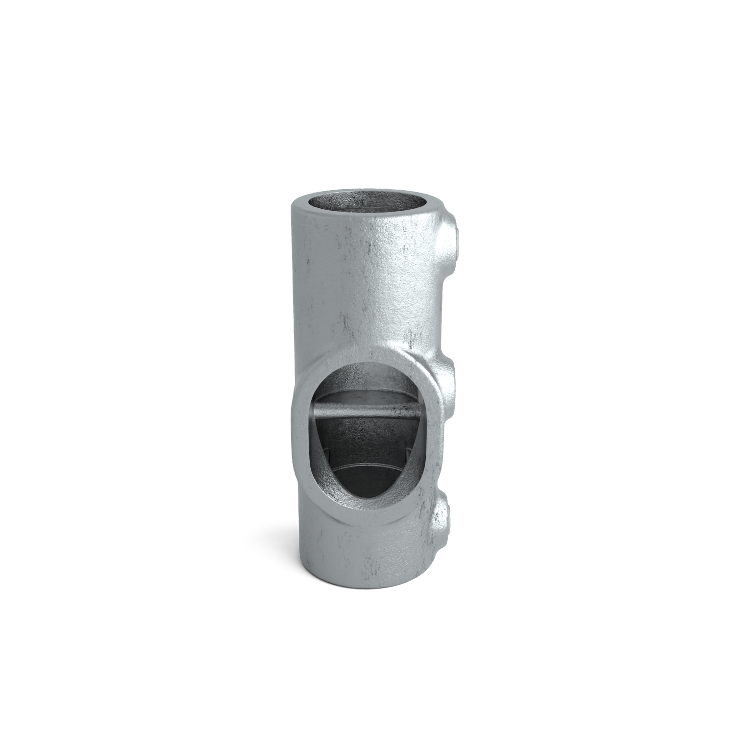 Rohrverbinder Handlaufbefestigung 30º - 45º 33,7 mm - Seitenansicht Rohrverbinder (Rohr-verbinder.de)