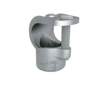 Rohrverbinder T-Stück offen 42,4 mm - Vorderansicht Rohrverbinder (Rohr-verbinder.de)