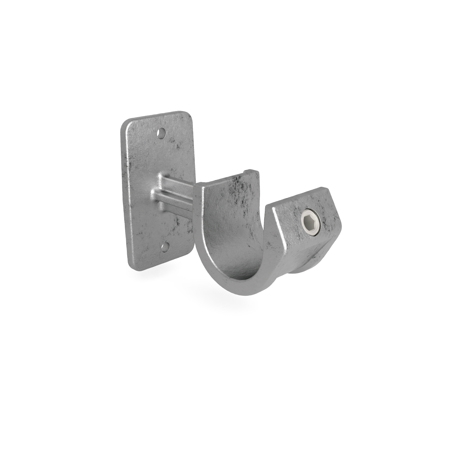Rohrverbinder Handlaufhalterung offen 26,9 mm - Vorderansicht Rohrverbinder (Rohr-verbinder.de)