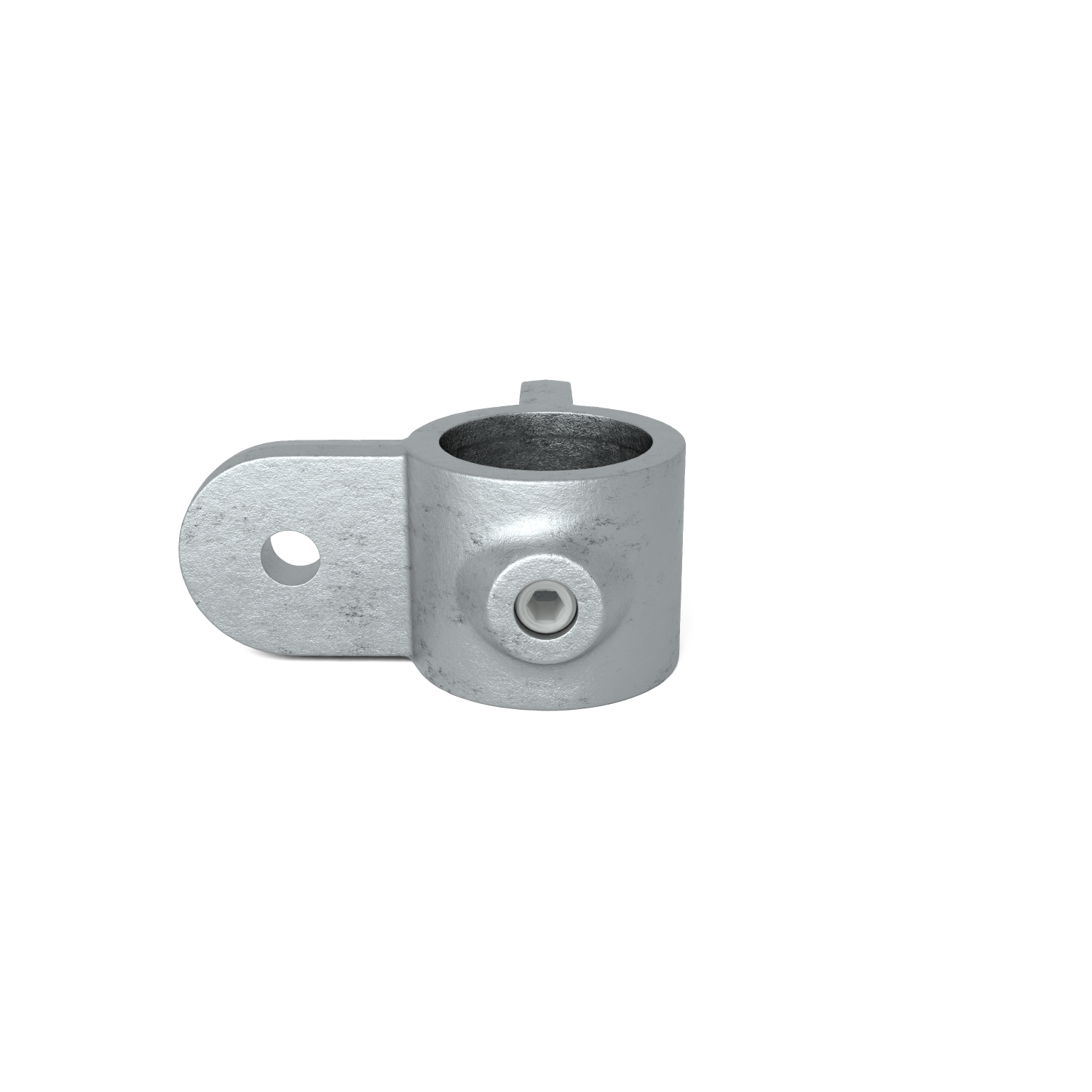 Rohrverbinder Gelenkauge doppelt 90º 60,3 mm - Vorderansicht Rohrverbinder (Rohr-verbinder.de)