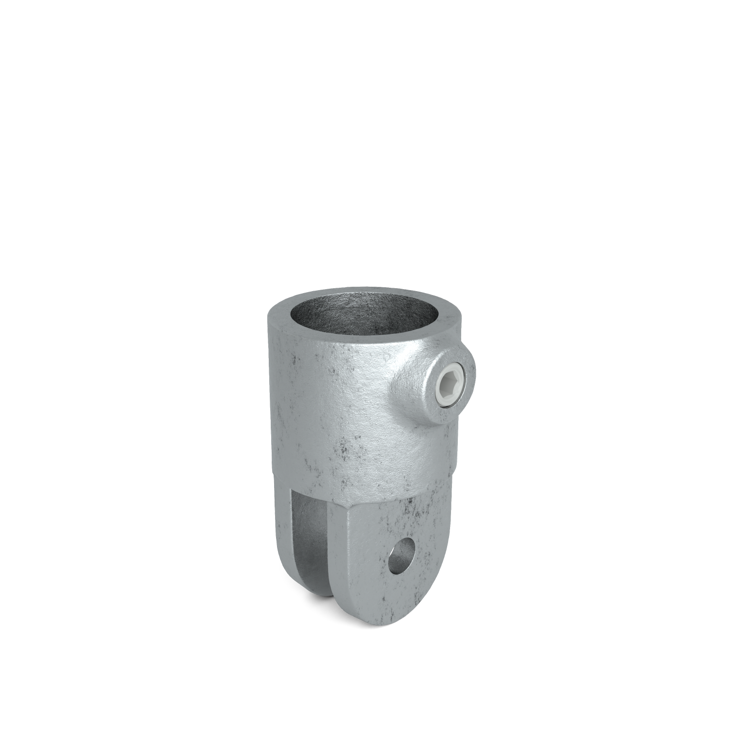Rohrverbinder Gelenkhalter 33,7 mm - Schrägansicht Rohrverbinder (Rohr-verbinder.de)