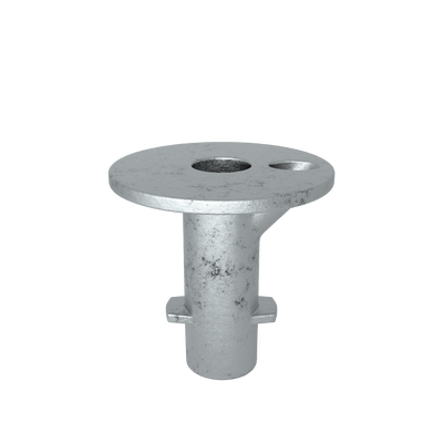 Rohrverbinder Bodenhülse 33,7 mm - Vorderansicht Rohrverbinder (Rohr-verbinder.de)