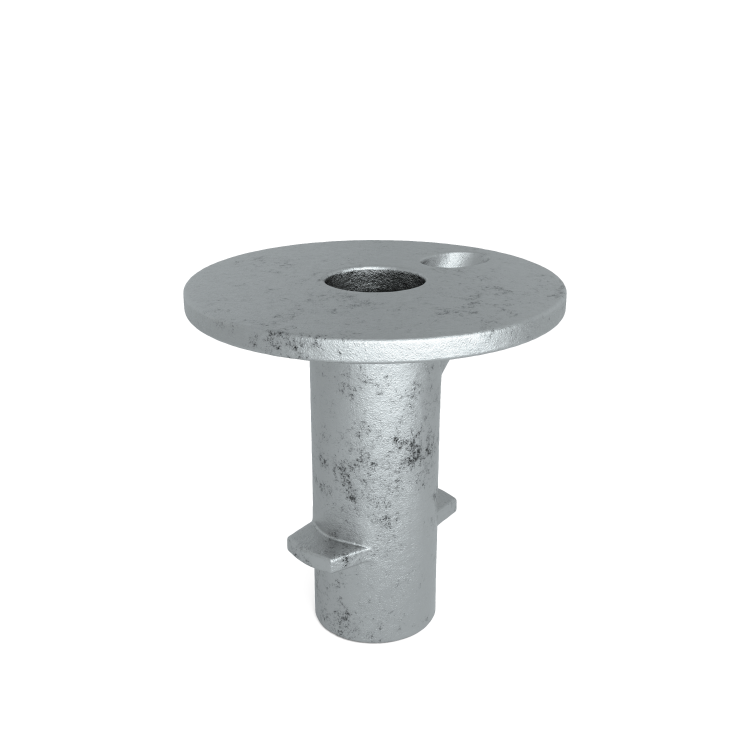 Rohrverbinder Bodenhülse 48,3 mm - Schrägansicht Rohrverbinder (Rohr-verbinder.de)