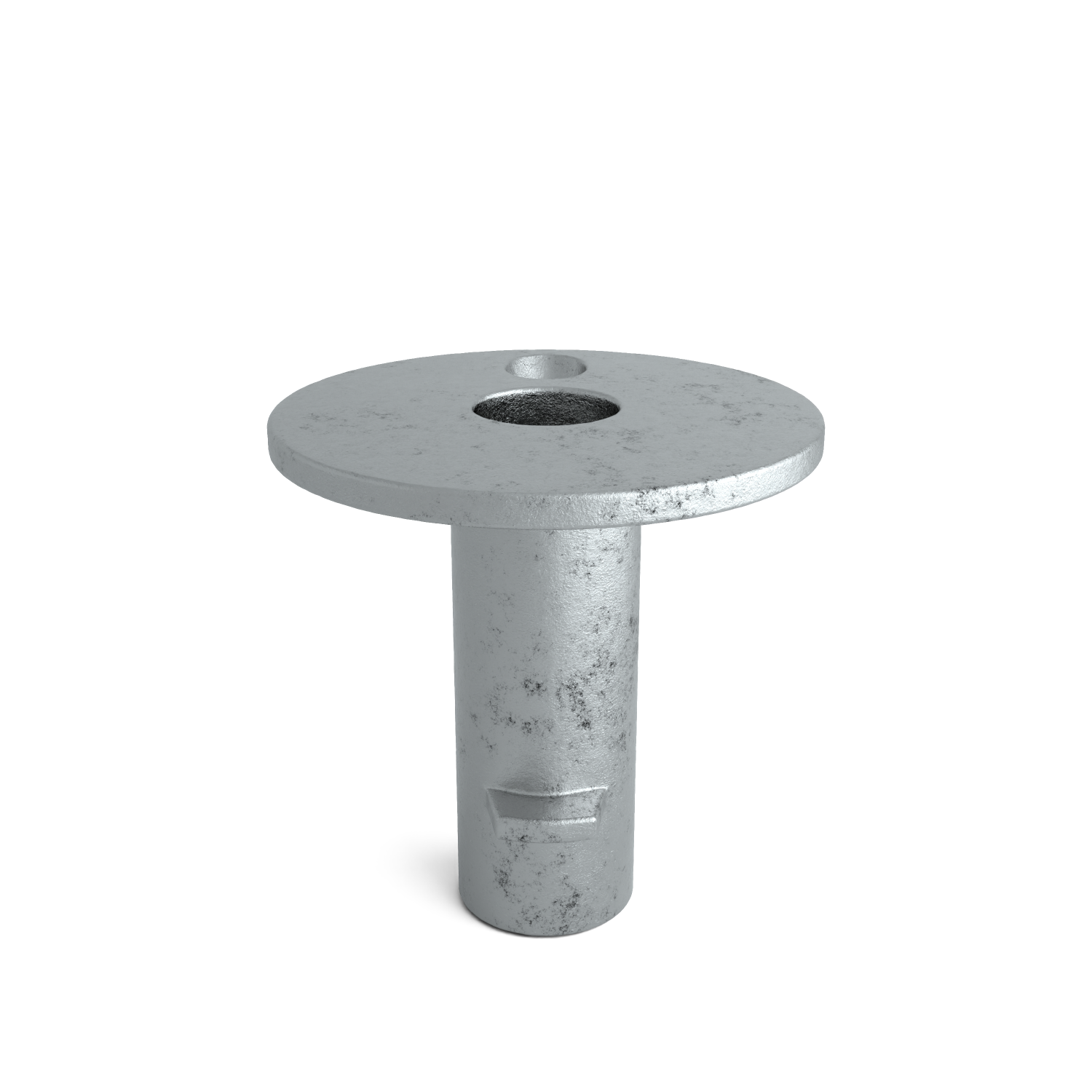 Rohrverbinder Bodenhülse 33,7 mm - Seitenansicht Rohrverbinder (Rohr-verbinder.de)