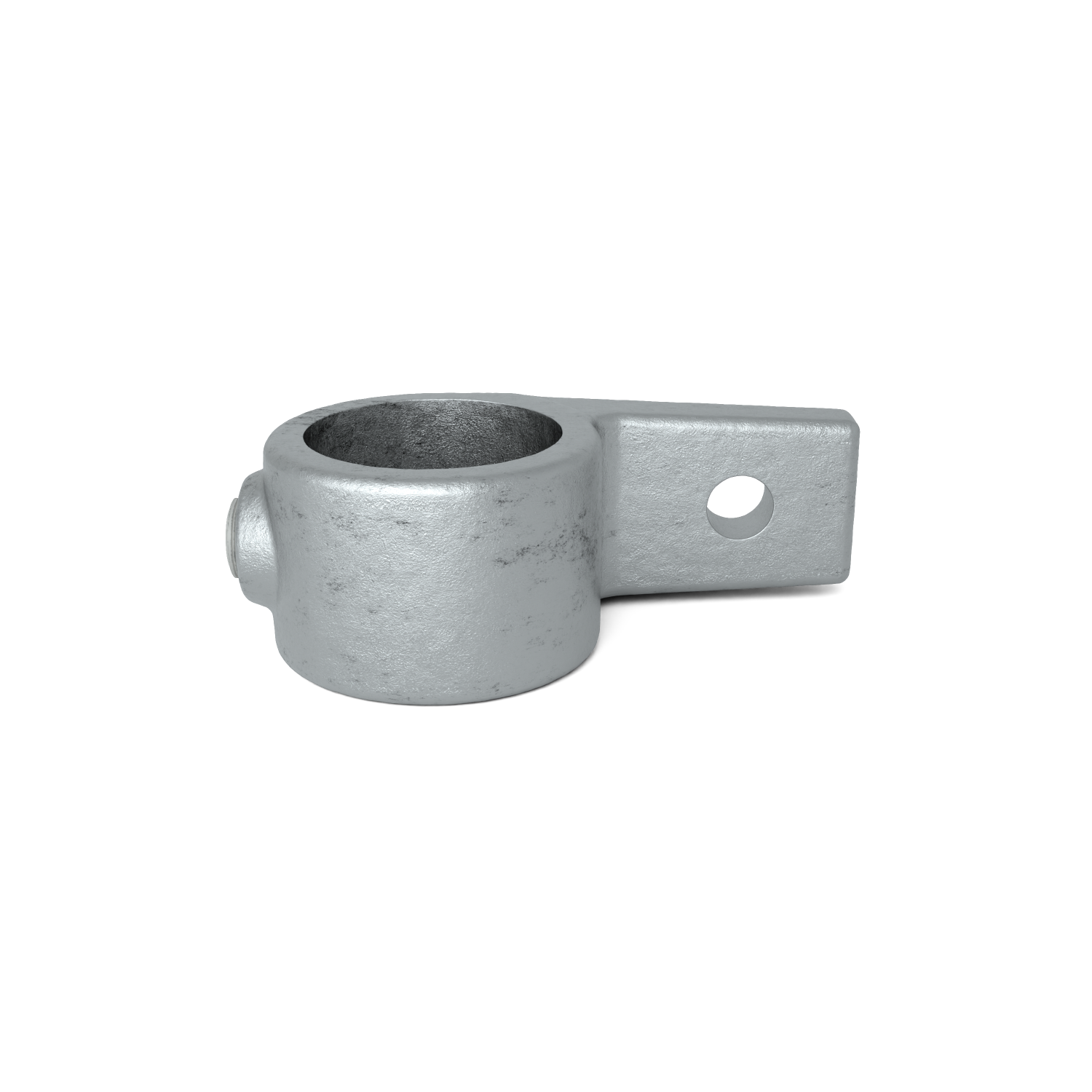 Rohrverbinder Ösenteil mit Einzellasche 26,9 mm - Vorderansicht Rohrverbinder (Rohr-verbinder.de)