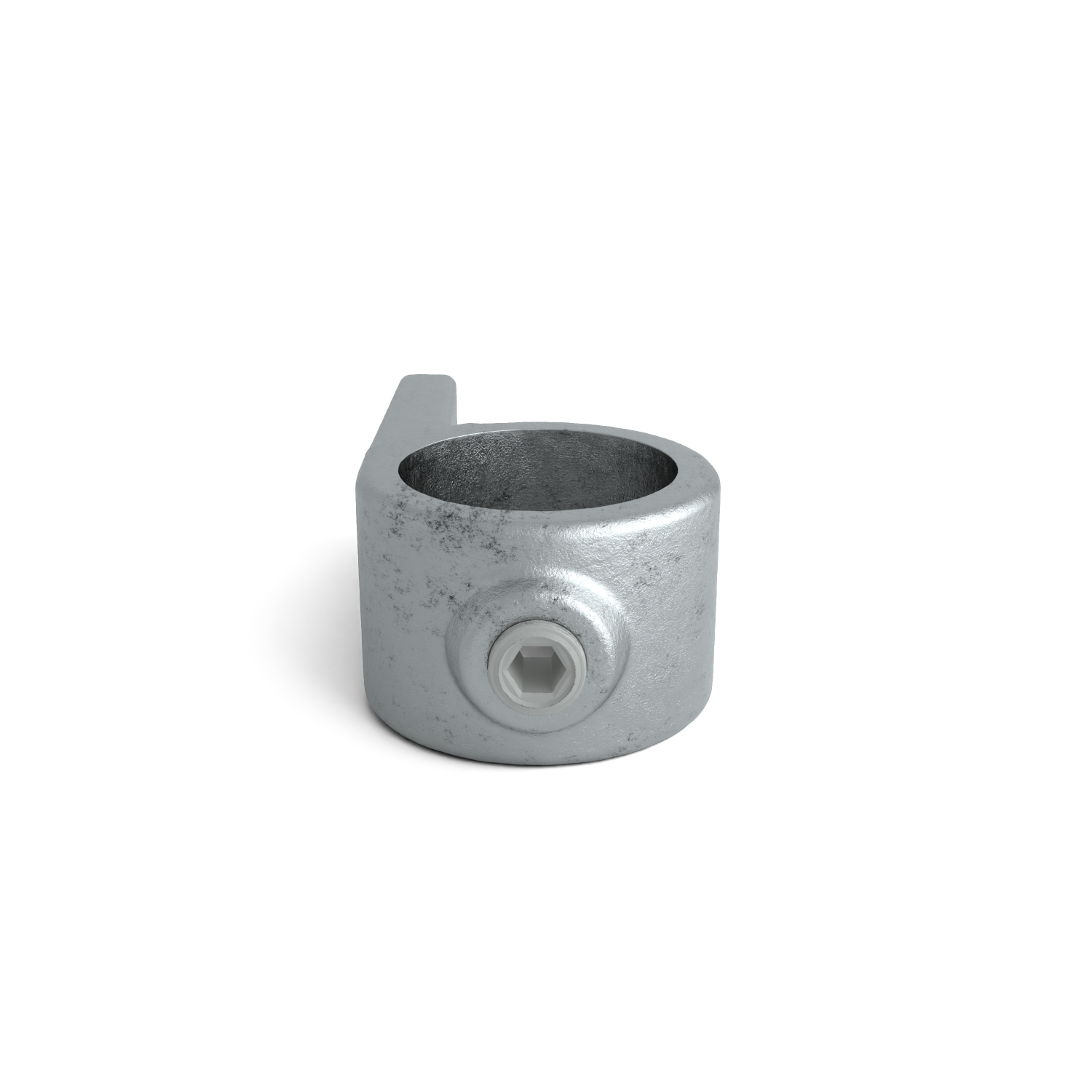 Rohrverbinder Ösenteil mit Einzellasche 26,9 mm - Seitenansicht Rohrverbinder (Rohr-verbinder.de)