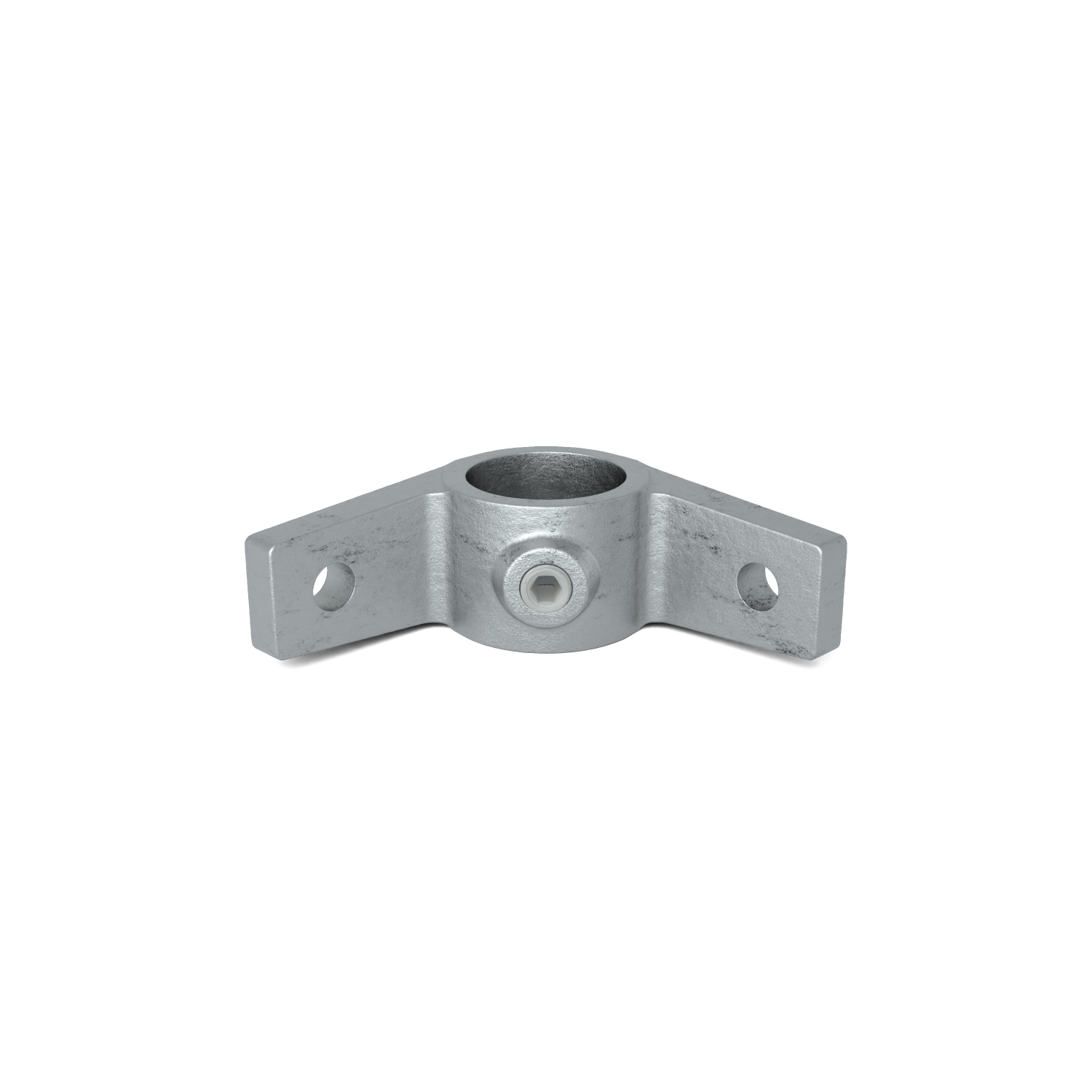 Rohrverbinder Ösenteil mit Doppellasche 90º 48,3 mm - Vorderansicht Rohrverbinder (Rohr-verbinder.de)