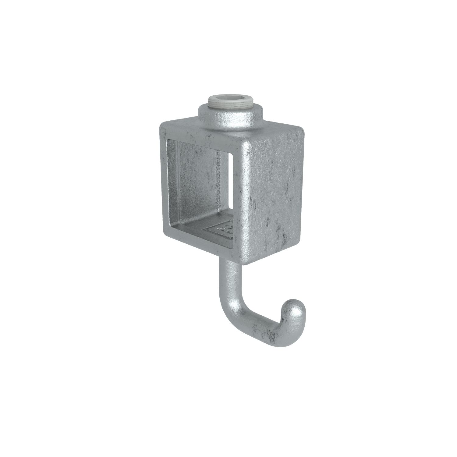 Rohrverbinder Kleiderhaken 25 mm quadratisch - Vorderansicht Rohrverbinder (Rohr-verbinder.de)