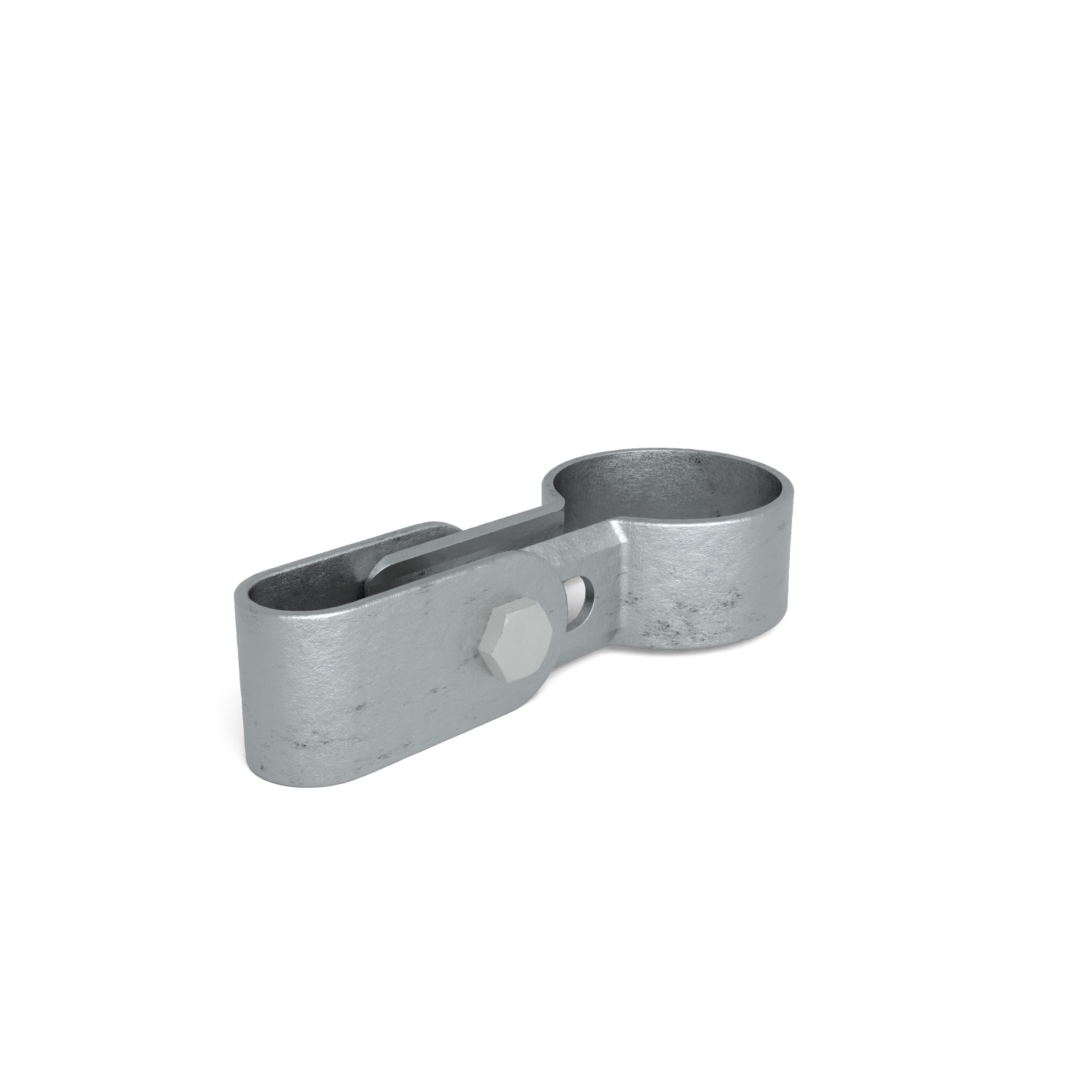 Rohrverbinder Gitterhalter einfach 60,3 mm - Schrägansicht Rohrverbinder (Rohr-verbinder.de)